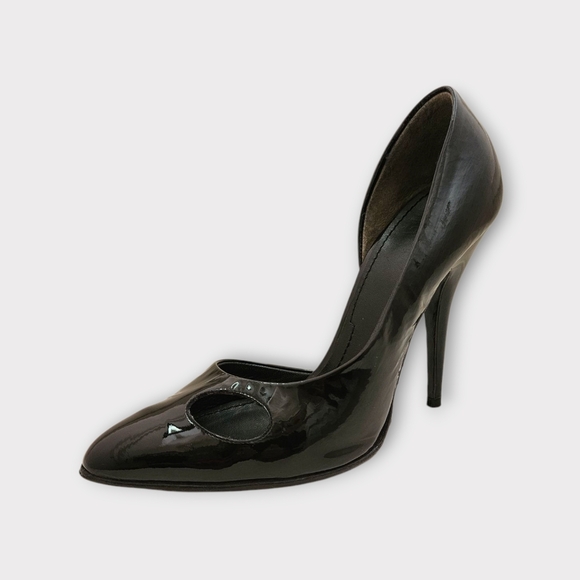 Givenchy Black Patent Leather Cutout D'Orsey Heels w/Box and Dustbag - Picture 1 of 13